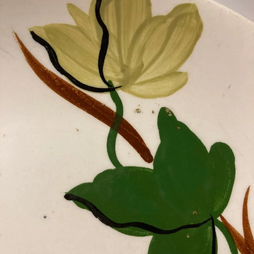 Vintage Blue Ridge Southern Potteries Plantation Ivy Luncheon Plate  3/8 inches